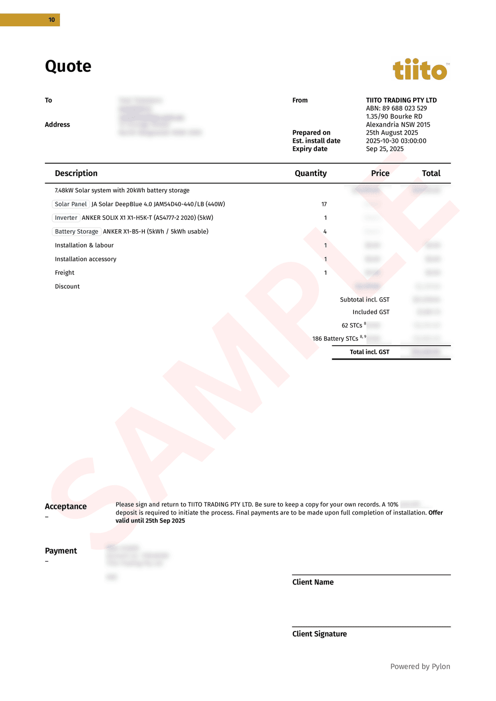 tiito sample proposal - 10